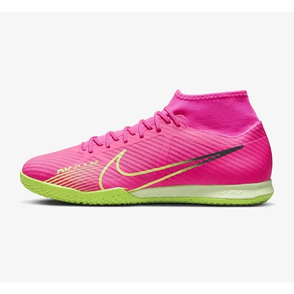 Nike Zoom Superfly 9 Academy IC Soccer Shoes Pink Blast Volt Sz 9 DJ5627-605 - Picture 3 of 8